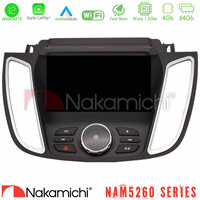 Nakamichi Nam5260 Series 4core Android12 4+64gb Ford Kuga/c-max 2013-2019 Navigation Multimedia Tablet 9 με Carplay & Android Auto u-n44-Fd2025