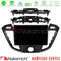 Nakamichi Nam5260 Series 4core Android12 4+64gb Ford Transit Custom/tourneo Custom Navigation Multimedia Tablet 9 με Carplay & Android Auto u-n44-Fd680