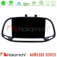 Nakamichi Nam5260 Series 4core Android12 4+64gb Fiat Doblo 2015-2022 Navigation Multimedia Tablet 9 με Carplay & Android Auto u-n44-Ft0909