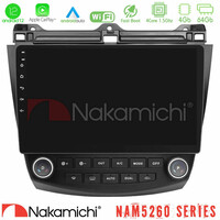 Nakamichi Nam5260 Series 4core Android12 4+64gb Honda Accord 2002-2008 Navigation Multimedia Tablet 10 με Carplay &Amp; Android Auto u-n44-Hd0669