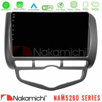 Nakamichi Nam5260 Series 4core Android12 4+64gb Honda Jazz 2002-2008 (Auto A/c) Navigation Multimedia Tablet 9 με Carplay &Amp; Android Auto u-n44-Hd101n