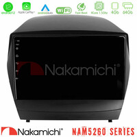 Nakamichi Nam5260 Series 4core Android12 4+64gb Hyundai Ix35 Auto a/c Navigation Multimedia Tablet 9 με Carplay &Amp; Android Auto u-n44-Hy0029