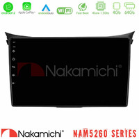 Nakamichi Nam5260 Series 4core Android12 4+64gb Hyundai i30 2012-2017 Navigation Multimedia Tablet 9 με Carplay &Amp; Android Auto u-n44-Hy0833