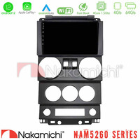 Nakamichi Nam5260 Series 4core Android12 4+64gb Jeep Wrangler 2door 2008-2010 Navigation Multimedia Tablet 9 με Carplay &Amp; Android Auto u-n44-Jp022n