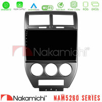 Nakamichi Nam5260 Series 4core Android12 4+64gb Jeep Compass/patriot 2007-2008 Navigation Multimedia Tablet 10 με Carplay &Amp; Android Auto u-n44-Jp1023
