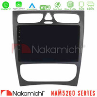 Nakamichi Nam5260 Series 4core Android12 4+64gb Mercedes c Class (W203) Navigation Multimedia Tablet 9 με Carplay &Amp; Android Auto u-n44-Mb0925