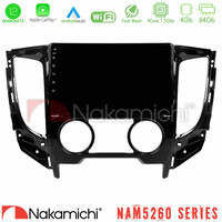 Nakamichi Nam5260 Series 4core Android12 4+64gb Mitsubishi L200 2016-&Gt; &Amp; Fiat Fullback (Manual A/c) Navigation Multimedia Tablet 9 με Carplay &Amp; Android Auto u-n44-Mt0620