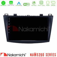 Nakamichi Nam5260 Series 4core Android12 4+64gb Mazda 3 2009-2014 Navigation Multimedia Tablet 9 με Carplay &Amp; Android Auto u-n44-Mz0228