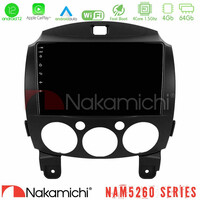 Nakamichi Nam5260 Series 4core Android12 4+64gb Mazda 2 2008-2014 Navigation Multimedia Tablet 9 με Carplay &Amp; Android Auto u-n44-Mz0667