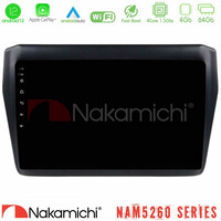 Nakamichi Nam5260 Series 4core Android12 4+64gb Suzuki Swift 2017-2023 Navigation Multimedia Tablet 9 με Carplay & Android Auto u-n44-Sz0522