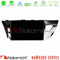 Nakamichi Nam5260 Series 4core Android12 4+64gb Toyota Corolla 2014-2016 Navigation Multimedia Tablet 10 με Carplay & Android Auto u-n44-Ty0008