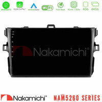 Nakamichi Nam5260 Series 4core Android12 4+64gb Toyota Corolla 2007-2012 Navigation Multimedia Tablet 9 με Carplay & Android Auto u-n44-Ty0502