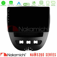 Nakamichi Nam5260 Series 4core Android12 4+64gb Toyota Aygo/citroen C1/peugeot 107 Navigation Multimedia Tablet 10 με Carplay & Android Auto u-n44-Ty0866