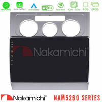 Nakamichi Nam5260 Series 4core Android12 4+64gb vw Touran 2003-2011 Navigation Multimedia Tablet 10 με Carplay &Amp; Android Auto u-n44-Vw1001