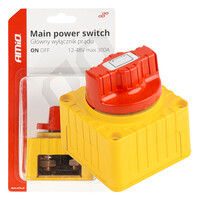 03839/AM ΔΙΑΚΟΠΤΗΣ POWER-OFF ΜΠΑΤΑΡΙΑΣ ΣΕ ΒΑΣΗ 12-48V 300A  ΜΑΥΡΟ/ΧΡΥΣΟ AMIO - 1 Τεμ.