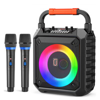 JYX φορητό ηχείο T17-T με 2x μικρόφωνα, 15W, 3000mah, LED, μαύρο