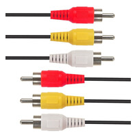 CABLETIME καλώδιο ήχου 3x RCA σε 3x RCA AV240-33N, 1.5m, μαύρο