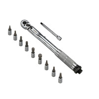 L6593.5 ΔΥΝΑΜΟΚΛΕΙΔΟ/ΡΟΠΟΚΛΕΙΔΟ TORQUE (ΤΟΡΞ) 1/4'' 5>25Nm 28cm CRV ΜΕ 9 ΜΥΤΕΣ & ΠΡΟΕΚΤΑΣΗ ΜΗΚΟΥΣ 10cm LAMPA - 1 Τεμ.