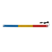 L9696.2 ΣΗΜΑΙΑ ΡΟΥΜΑΝΙΑΣ ΦΩΤΙΖΟΜΕΝΗ 42LED 60cm 24V ΜΕ ΒΕΝΤΟΥΖΑ & USB  ΜΕ ΚΑΛΩΔΙΟ 150cm LAMPA -  1 Τεμ.