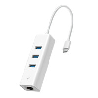 TP-LINK USB 2.0 3 Port Hub with USB-A / Ethernet Connection (UE330C) (TPUE330C)
