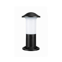 GloboStar® GARDENIO 203-0246 Μοντέρνο Επιδαπέδιο Φωτιστικό Φαναράκι Μονόφωτο 1 x E27 IP44 Μαύρο Πλαστικό Σώμα - Μ15 x Π15 x Υ32cm