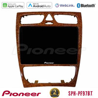 Pioneer sph-Pf97bt Series    Mercedes c Class (W203) Multimedia Station 9 (Tablet Style) (Wooden Style) με Carplay &Amp; Android Auto u-sph-Mb0925w