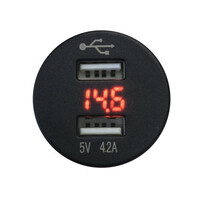 4-4 Connect  4-600156  Four Connect 4-600156 Waterprof usb-Charger With Voltage Display Άμεση Παράδοση