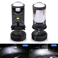 Beltec Audio  led Projector h4  2pcs h4 9003 led Mini bi-led Projector Headlight Lens 100w 6000k h4 led Headlamp Retrofit car Styling High low Lights 12v Άμεση Παράδοση