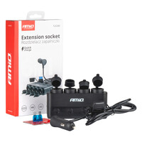 04175/AM ΑΝΤΑΠΤΟΡΑΣ ΑΝΑΠΤΗΡΑ ΤΕΤΡΑΠΛΟΣ 12/24V 216W MAX ΜΕ 2 ΘΥΡΕΣ USB PD30W/QC3.0 AMIO - 1 Τεμ.