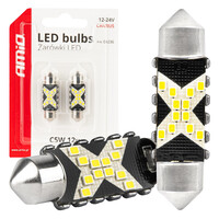 04236/AM ΛΑΜΠΑΚΙΑ ΠΛΑΦΟΝΙΕΡΑΣ 36mm 12/24V C5W 5500K 12xSMD 2016 CAN-BUS FESTOON (ΛΕΥΚΟ) ΑΜΙΟ - 2 ΤΕΜ.