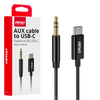 04294/AM ΚΑΛΩΔΙΟ ΣΥΝΔΕΣΗΣ ΑΝΤΑΠΤΟΡΑΣ ΑΠΟ USB-C ΣΕ AUX MINI JACK 3.5mm 1m AMIO - 1 Τεμ.