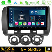 Bizzar g+ Series Honda Jazz 2002-2008 (Manual A/c) 8core Android12 6+128gb Navigation Multimedia Tablet 9 u-g-Hd0589