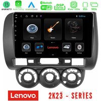 Lenovo car pad Honda Jazz 2002-2008 (Manual A/c) 4core Android 13 2+32gb Navigation Multimedia Tablet 9 u-len-Hd0589
