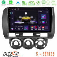 Bizzar s Series Honda Jazz 2002-2008 (Manual A/c) 8core Android13 6+128gb Navigation Multimedia Tablet 9 u-s-Hd0589