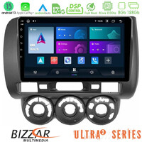 Bizzar Ultra Series Honda Jazz 2002-2008 (Manual A/c) 8core Android13 8+128gb Navigation Multimedia Tablet 9 u-ul2-Hd0589