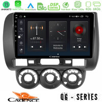 Cadence qg Series 8core Android13 4+64gb Honda Jazz 2002-2008 (Manual A/c) Navigation Multimedia Tablet 9 u-qg-Hd0589