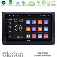 Clarion Gl700 Lite Series 8core Android11 6+128gb Fiat Stilo Navigation Multimedia Tablet 9 με Carplay &Amp; Android Auto u-G76l-Ft0824