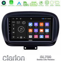 Clarion Gl700 Lite Series 8core Android11 6+128gb Fiat 500x Navigation Multimedia Tablet 9 με Carplay &Amp; Android Auto u-G76l-Ft0534