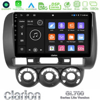 Clarion Gl700 Lite Series 8core Android11 6+128gb Honda Jazz 2002-2008 (Manual A/c) Navigation Multimedia Tablet 9 με Carplay &Amp; Android Auto u-G76l-Hd0589