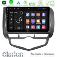 Clarion Gl300 Series 4core Android11 2+32gb Honda Jazz 2002-2008 (Auto A/c) Navigation Multimedia Tablet 9 με Carplay &Amp; Android Auto u-gl3-Hd0893