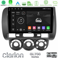 Clarion Gl700 Series 8core Android13 4+64gb Honda Jazz 2002-2008 (Manual A/c) Navigation Multimedia Tablet 9 με Carplay &Amp; Android Auto u-gl7-Hd0589