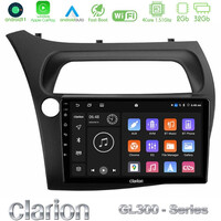 Clarion Gl300 Series 4core Android11 2+32gb Honda Civic Navigation Multimedia Tablet 9 με Carplay &Amp; Android Auto u-gl3-Hd0942