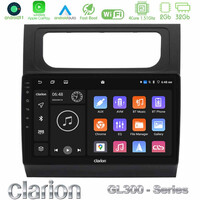 Clarion Gl300 Series 4core Android11 2+32gb vw Touran 2011-2015 Navigation Multimedia Tablet 10 με Carplay &Amp; Android Auto u-gl3-Vw1002