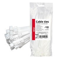 04310/AM ΔΕΜΑΤΙΚΑ/ΔΕΤΙΚΑ ΚΑΛΩΔΙΩΝ TIE WRAP (ΤΑΙΡΑΠ) 4.8 x 200mm (ΛΕΥΚΟ)  ΑΜΙΟ - 100 ΤΕΜ.