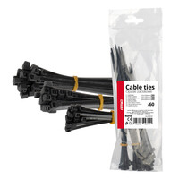 04314/AM ΔΕΜΑΤΙΚΑ/ΔΕΤΙΚΑ ΚΑΛΩΔΙΩΝ TIE WRAP(ΤΑΙΡΑΠ) 2.5x100mm / 3.6x150mm / 3.6x200mm ΜΑΥΡΟ ΧΡΩΜΑ ΣΕΤ ΑΜΙΟ - 60 ΤΕΜ.