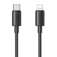 USAMS καλώδιο Lightning σε USB-C US-SJ712, 30W, 480Mbps, 1m, μαύρο