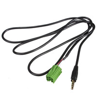 4CarMedia  Male jack stereo 3,5-Mini iso (Green) Renault   09.322