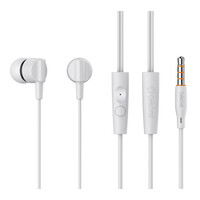 CELEBRAT earphones με μικρόφωνο G35, 3.5mm σύνδεση, 10mm, 1.2m, λευκά