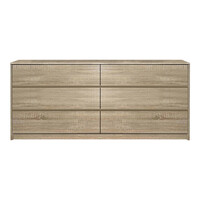 Συρταριέρα Kuanger pakoworld mdf σε φυσική απόχρωση 120x40x70εκ