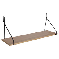 Ραφιέρα τοίχου Tars pakoworld sonoma-μαύρο 72x20x27εκ